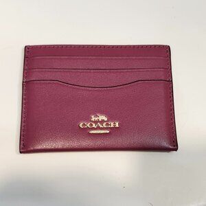 EUC Authentic Coach Signature Mauve Slim ID Card Case